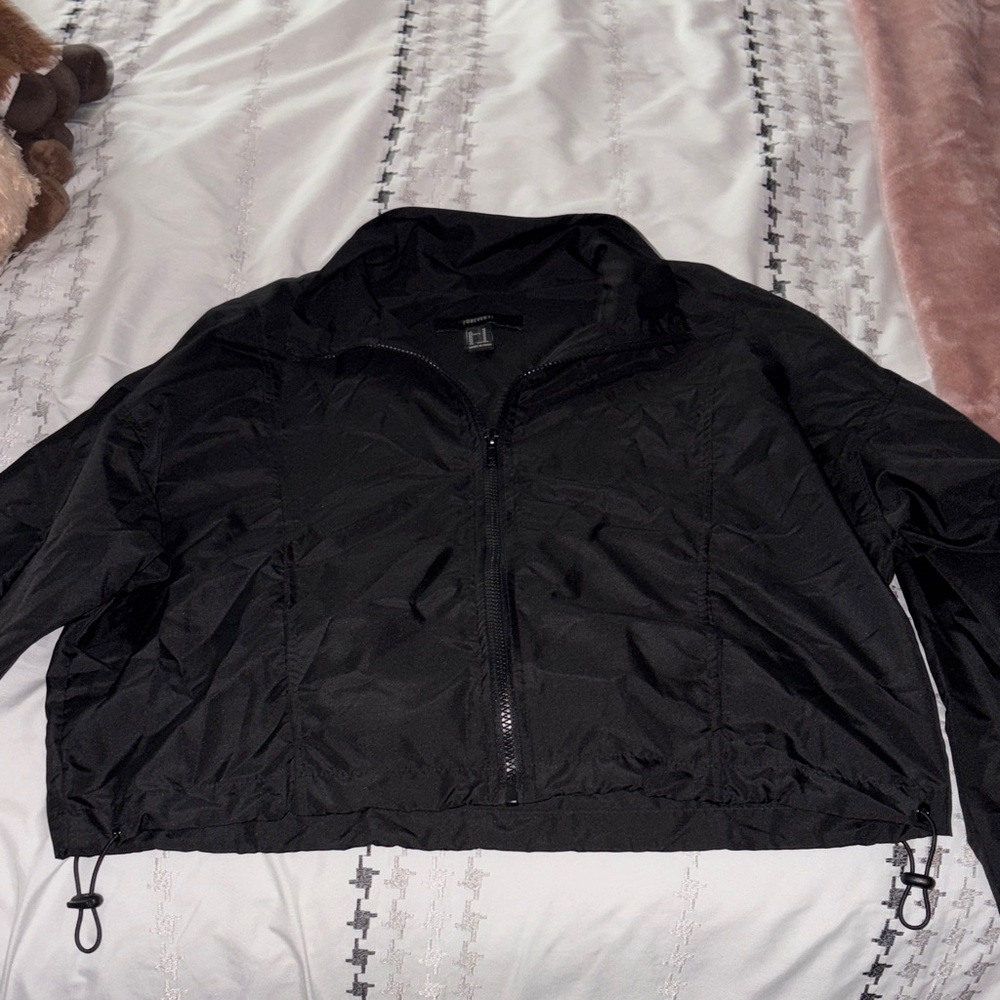 Forever 21 Black Windbreaker Jacket